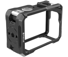 Metal protective case with a Puluz cold shoe mount for the DJI Osmo Action 6