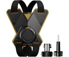 PULUZ motociklo šalmo laikiklis sportinėms kameroms (įskaitant „Ace Pro 2“, „Osmo Action 5 Pro“)