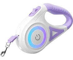 Rojeco Dog automatinis pavadėlis LED 5 m (violetinė)