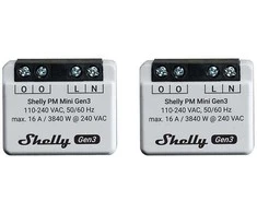 2 Shelly PM Mini Gen3 valdiklių rinkinys