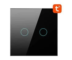 Išmanusis šviesos jungiklis WiFi Avatto TS02-EU-B2 2 krypčių (juodas)