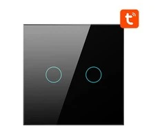 Smart Light Switch ZigBee Avatto ZTS02-EU-B2 2 Way TUYA juodos spalvos