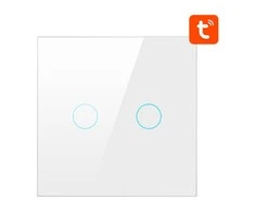 Išmanusis šviesos jungiklis ZigBee Avatto ZTS02-EU-W2 2 krypčių TUYA (balta)