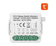 Išmanusis jungiklio modulis ZigBee Avatto N-LZWSM01-3 Nėra neutralaus TUYA
