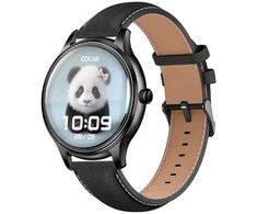 Išmanusis laikrodis COLMI L28 Smart Watch (juodas silicone + juodas leather strap)