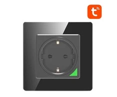Sieninis šviestuvas Išmanusis WiFi sieninis lizdas Avatto N-WOT10-EU-B TUYA (juodas)