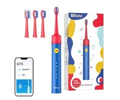 Sonic dantų šepetėlis su programa vaikams antgalių rinkinys Bitvae BVK7S - mėlynas