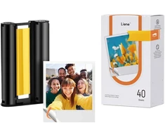 Spausdintuvas Liene Amber 3x3" Self-Adhesive Photo Paper, 40 Sheets + 1 Refill