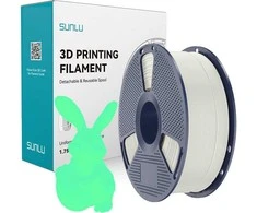 Sunlu PLA Glow-in-the-Dark Filament (Baltas and Žalias)