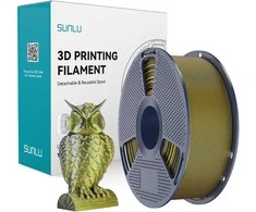 Sunlu PLA+ Silk Dual Color Filament (Juodas and Gold)