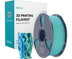 Sunlu PLA+ Silk Dual Color Filament (mėlynas-žalias)