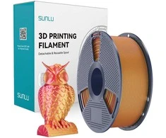 Sunlu PLA+ Silk Dual Color Filament (Raudona and Gold)