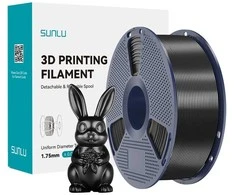 Sunlu PLA+ Silk Filament (Juodas)