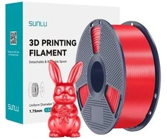 Sunlu PLA+ Silk Filament (Raudona)