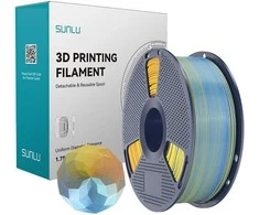 Sunlu PLA+ Silk Forth-Color Filament (mėlynas-violetinė-oranžinis-yellow)