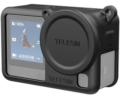 Telesin Silicone Protective Case for DJI Osmo Action 6 juodos spalvos