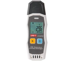 USB temperatūros ir drėgmės kaupiklis -30~70C; 0~99.9%RH; iki 64000 taškų; UNI-T