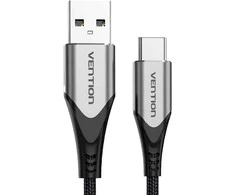 Vention USB 2.0 A į USB-C 3A kabelio ventiliacija CODHF 1 m pilka