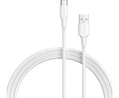 Vention USB 2.0 A į USB-C 3A kabelio ventiliacijos anga CTHWF 1m Balta