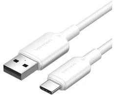 USB 2.0 A į USB-C 3A laidas Vention CTQWF 1M (balta)