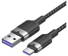 Vention USB 2.0 A į USB-C 6A ventiliacijos CTOBH 2M laidas (juodas)