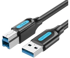 Vention USB 3.0 A–B laidas Ventiliacija COOBI 3m Juodas PVC