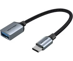 Vention USB 3.0 kištukinis USB lizdas OTG kabelis 0.15 m ventiliacija CCXHB (pilkas)