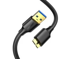 USB 3.0 – mikro USB 3.0 kabelis UGREEN, 0.5 m (juodas)