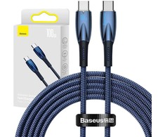 Baseus Glimmer USB-C - USB-C kroviklis, 100W, 2m (kék)