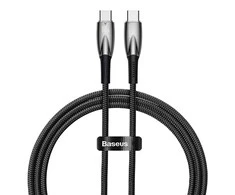 Baseus Glimmer USB-C – USB-C įkroviklis, 100W, 1m (fekete)