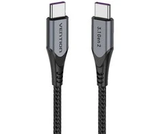 USB-C į USB-C 100 W Vention TAHHD 5A 0.5m USB 3.1 Gen2 4K laidas (pilkas)