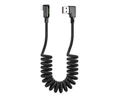USB prie Lightning kabelis, Mcdodo CA-7300, kampinis, 1.8 m (juodas)
