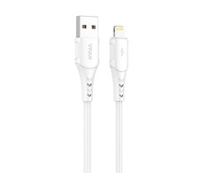 Vipfan USB - Lightning kabelis VFAN Colorful X12 3A 1m - Baltas