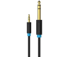 Vention BABBG 3.5 mm TRS kištukinis iki 6.35 mm kištukinis garso kabelis 1.5 m juodas