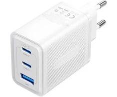Vention Sieninis įkroviklis, ventiliacija, FERW0-EU, 2xUSB-C, USB-A, 65W/65W/30W, GaN (balta)