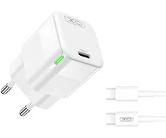Sieninis įkroviklis XO CE06, 30W, USB-C, su kabeliu UBS-C