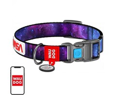 Waudog "NASA21" nailoninis šuns antkaklis su QR kodu, M dydis, plotis 20 mm