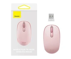 Belaidė pelė Baseus F01B Tri-mode 2.4G BT5.0 1600 DPI (rožinė)