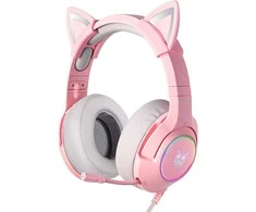 ONIKUMA K9 rožinės RGB ausinės žaidimams