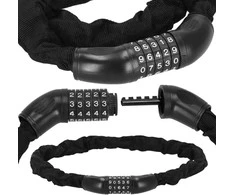 Dviračio spyna Springos BA0028, juoda, 98 cm