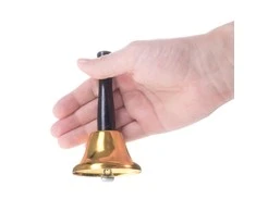 Kalėdinis varpelis Springos 12 cm, auksinis