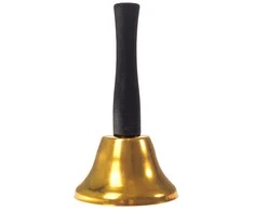 Kalėdinis varpelis Springos 12 cm, auksinis