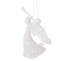 Kalėdinė dekoracija baltas angelėlis Springos 16,5 cm