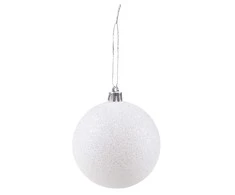 Kalėdiniai eglutės žaisliukai Springos, 6 cm, 20 vnt., balti