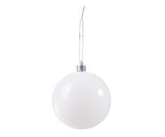 Kalėdiniai eglutės žaisliukai Springos, 6 cm, 20 vnt., balti