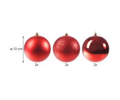 Kalėdiniai žaisliukai Springos 10 cm, 6 vnt