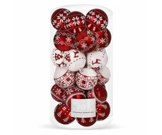 Kalėdiniai plastikiniai žaisliukai, 30 vnt., 5 cm, Springos