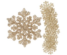Springos CA0718 OZDOBA ŚWIĄTECZNA "ŚNIEŻYNKA" 6 CM 8 SZT.