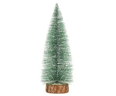 Kalėdinis papuošimas Springos, 15 cm, žalias su sniego efektu