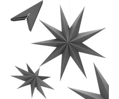 Dekoratyvinė popierinė žvaigždė Springos, 60 cm